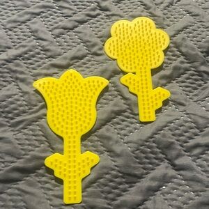 Yellow Flower Perler Bead Pegboards
